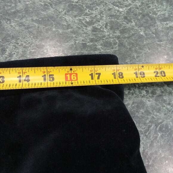 Lauren Ralph Lauren Pants Womens 2X Black Velvet Pull On Straight Leg Stretch - Picture 8 of 9